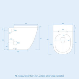 Nes Home 1100mm Left Hand White Basin Vanity Flat Pack Wc Unit, Modern Btw Toilet  Dene Flat Packed - thumbnail 5