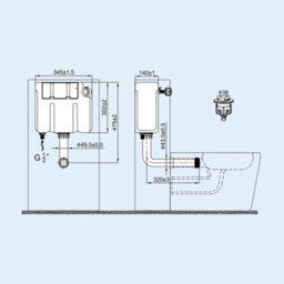 Nes Home 1100mm Left Hand White Basin Vanity Flat Pack Wc Unit, Modern Btw Toilet  Dene Flat Packed - thumbnail 8