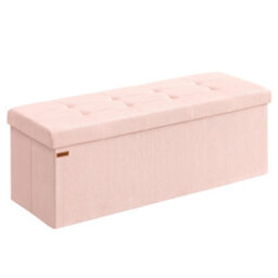 LEDREM Storage Ottoman, Foldable Ottoman Foot Rest, 38 X 110 X 38 Cm, Storage Bench, Loads Up To 300 Kg, For Living Room, Bedroom - thumbnail 2