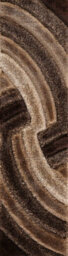Modern Soft Swirl Shimmer Shaggy Area Rugs Bronze 80X150 Cm - thumbnail 6