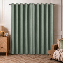 Aspire Homeware Sage Green Linen 100% Blackout Curtain Thermal Insulated Eyelet Curtain Pair (W)168Cm X (D)228Cm With Tie Back - thumbnail 9