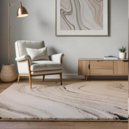 Furniturebox Uk Quartz Beige Marbled Rug 160X230 - thumbnail 1