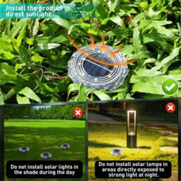 Amorly Set Of 8 Cool White Solar Disk Ground Lights, Waterproof Outdoor In Ground Path Lights For Lawn, Yard, Patio, Swimming Pool - thumbnail 7
