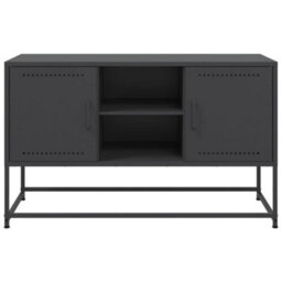 Berkfield Industrial Tv Cabinet Black 100.5X39X60.5 Cm Steel - thumbnail 6