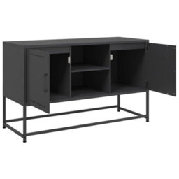 Berkfield Industrial Tv Cabinet Black 100.5X39X60.5 Cm Steel - thumbnail 9