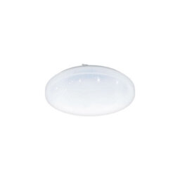 Elegant Led Wall Flush Ceiling Light With Crystal Effect - 17.3W White Shade