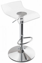 Tina Acrylic Bar Stool Height Adjustable - Clear