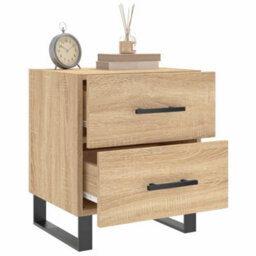 Berkfield Bedside Cabinet Sonoma Oak 40X35X47.5 Cm Engineered Wood - thumbnail 4