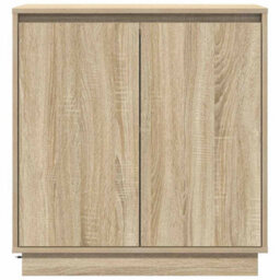 Berkfield Modern Sideboard With Led In Sonoma Oak - 71 X 34.5 X 75 Cm - Made From Engineered Wood - thumbnail 8