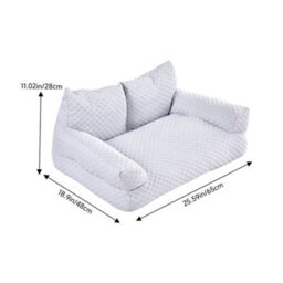 Thehotsale Light Grey Ice Silk Cooling Pet Sofa Bed 65Cm(W) X 48Cm(D) X 28Cm(H) - thumbnail 7