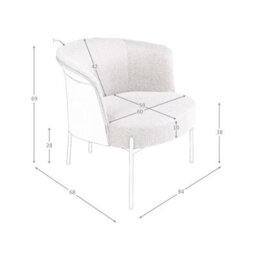 Angel Cerda Stylish Grey Fabric And Dark Grey Leatherette Armchair For Modern Spaces - thumbnail 7