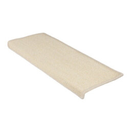 Floordirekt Pure Nature Self Adhesive Edged Hard Wearing Sisal Stair Tread Mat For Indoor Stairs Rectangular Ivory 23.5 X 65 Cm - thumbnail 1