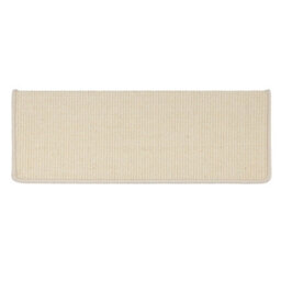 Floordirekt Pure Nature Self Adhesive Edged Hard Wearing Sisal Stair Tread Mat For Indoor Stairs Rectangular Ivory 23.5 X 65 Cm - thumbnail 4