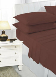 Homes & Linen Includes Fitted Bed Sheet Polycotton Soft Easy Care Percale 25Cm Deep Pocket Fitted Sheet