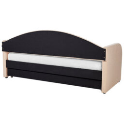 Beliani Trundle Bed Boucle Eyburie 90 X 200 Cm (Eu Single) Peach Pink - thumbnail 8