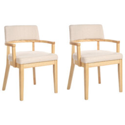 Beliani Set Of 2 Dining Chairs Dalbo Boucle Light Brown/ Beige - thumbnail 4