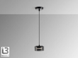 Luminosa Lighting Luminosa Olaia Slim Pendant Ceiling Light Black Smoky 1Xgx53 3000K 660Lm - Uk Stock - thumbnail 4