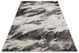 Silver Grey Abstract Funky Modern Rug Easy To Clean Living Room Bedroom And Dining Room -160Cm X 220Cm - thumbnail 5