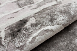 Silver Grey Abstract Funky Modern Rug Easy To Clean Living Room Bedroom And Dining Room -160Cm X 220Cm - thumbnail 4