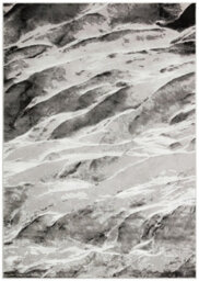 Silver Grey Abstract Funky Modern Rug Easy To Clean Living Room Bedroom And Dining Room -160Cm X 220Cm - thumbnail 1