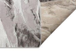 Silver Grey Abstract Funky Modern Rug Easy To Clean Living Room Bedroom And Dining Room -160Cm X 220Cm - thumbnail 2