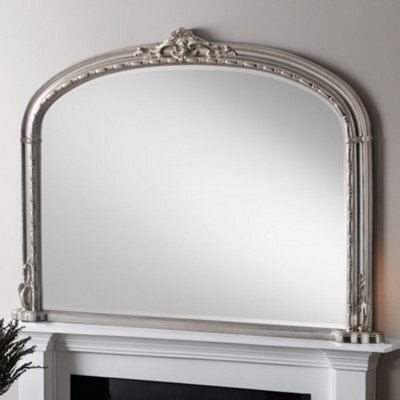 Yearn Overmantle Mirror Arched 127(W) X 89Cm(H) Silver Victorian Mirror - image 1