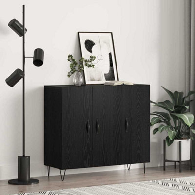 Walplus Sideboard Black Oak 90 X 34 X 80 Cm Engineered Wood - image 1