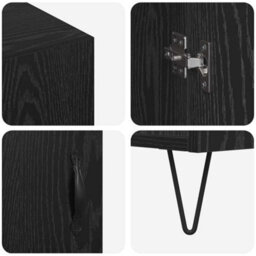 Walplus Sideboard Black Oak 90 X 34 X 80 Cm Engineered Wood - thumbnail 9