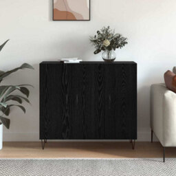 Walplus Sideboard Black Oak 90 X 34 X 80 Cm Engineered Wood - thumbnail 4