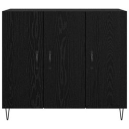 Walplus Sideboard Black Oak 90 X 34 X 80 Cm Engineered Wood - thumbnail 6