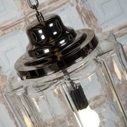 Glasshouse Nickel Clear Hallway Pendant Light - Se Home - thumbnail 4