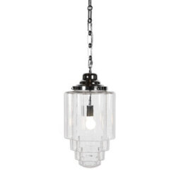 Glasshouse Nickel Clear Hallway Pendant Light - Se Home - thumbnail 1