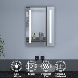 Probaty Bathrooms Bathroom Led Mirror 600X800mm With Anti-Fog,touch Sensor Switch,memory Function,ip44,backlit Wall Vanity Frameless Mirror - thumbnail 2