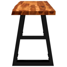 Vidaxl Bench With Live Edge 110 Cm Solid Wood Acacia Benches - thumbnail 5