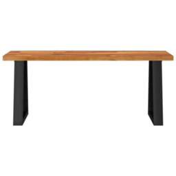 Vidaxl Bench With Live Edge 110 Cm Solid Wood Acacia Benches - thumbnail 4