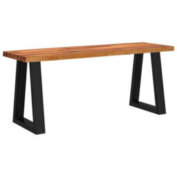 Vidaxl Bench With Live Edge 110 Cm Solid Wood Acacia Benches - thumbnail 2