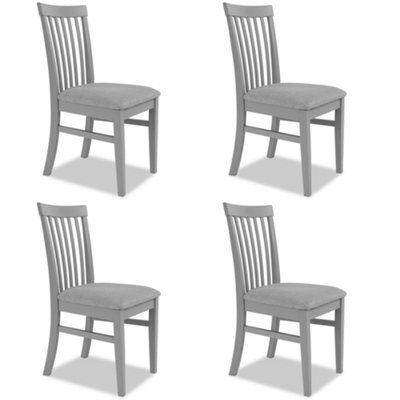Statement Furniture Florence Highback Upholstered Chairs Set Of 4 - Dove Grey - image 1