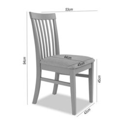 Statement Furniture Florence Highback Upholstered Chairs Set Of 4 - Dove Grey - thumbnail 3