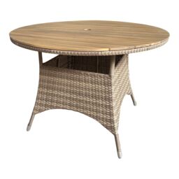 GoodHome Elos Beige Rattan Effect 4 Seater Dining Set - thumbnail 5