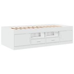 Berkfield Daybed With Drawers Without Mattress White 90X200 Cm - thumbnail 3
