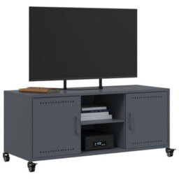 Berkfield Tv Cabinet Anthracite 100.5X39X43.5 Cm Steel - thumbnail 4