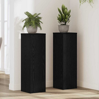 Walplus Plant Stand 2 Pcs Black Oak 25 X 25 X 80 Cm Engineered Wood - image 1