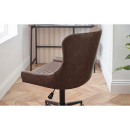 Oakham Executive Lochlan Office Chair In Brown Faux Leather - thumbnail 6