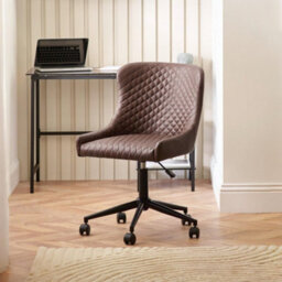 Oakham Executive Lochlan Office Chair In Brown Faux Leather - thumbnail 2