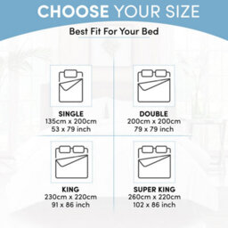 Oxford Homeware 7.5 Tog Double Duvet 200X200 Cm Lightweight Hollowfibre Quilt Soft Anti-Allergy Filling - thumbnail 6