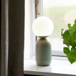 Nordlux Notti Metal Table Lamp Hand Blown Glass Green,mains