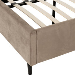 Seconique Maine 5' (King )Bed - Taupe Velvet Fabric - thumbnail 6