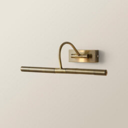 Valuelights Capri Pair Of Antique Brass Mains Powered Twin Picture Wall Lights - thumbnail 3