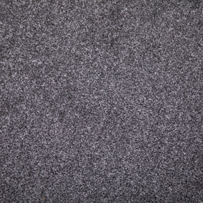 FloorMatch Dark Grey Twist Carpet Durable Hard Wearing Pile 4mm Thick - 4M Width - image 1