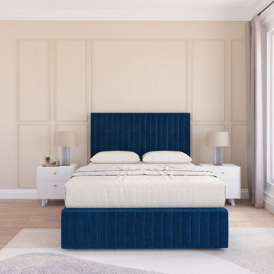 Sloomy Madison Divan Bed Set With 2 Drawers Footend - Plush Velvet - image 1